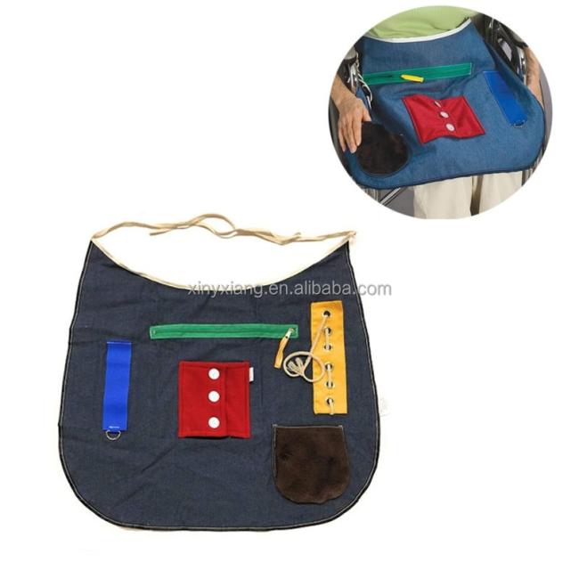 Factory Custom Activity Apron for Sensory Stimulation, Child Toddler Fidget Apron, Tactile Quilt Farm Aprons