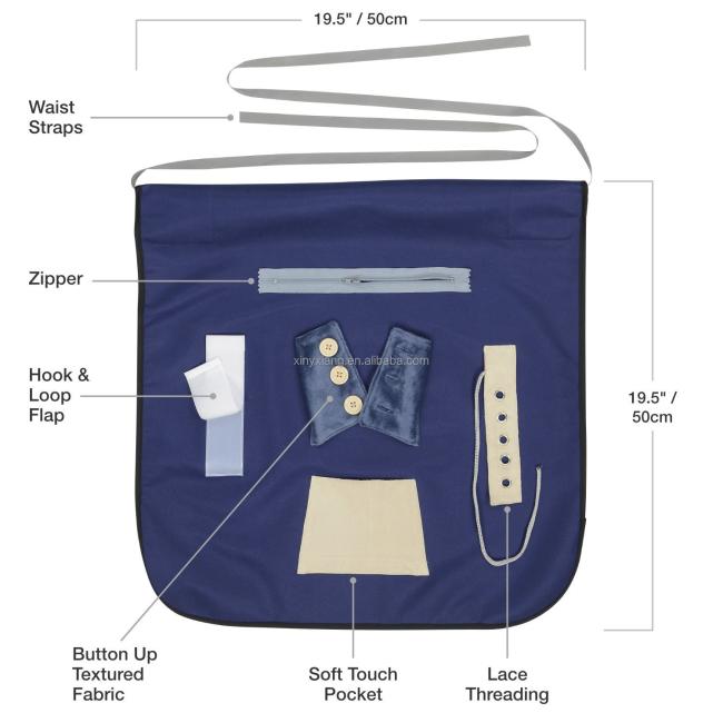 Factory Custom Activity Apron for Sensory Stimulation, Child Toddler Fidget Apron, Tactile Quilt Farm Aprons