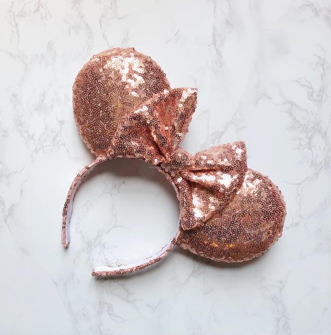 Factory custom Mickey Ears Headbands Sequin Hair Band Accessories for Women Girls Cosplay Party, Sequin Mouse Ears Headband