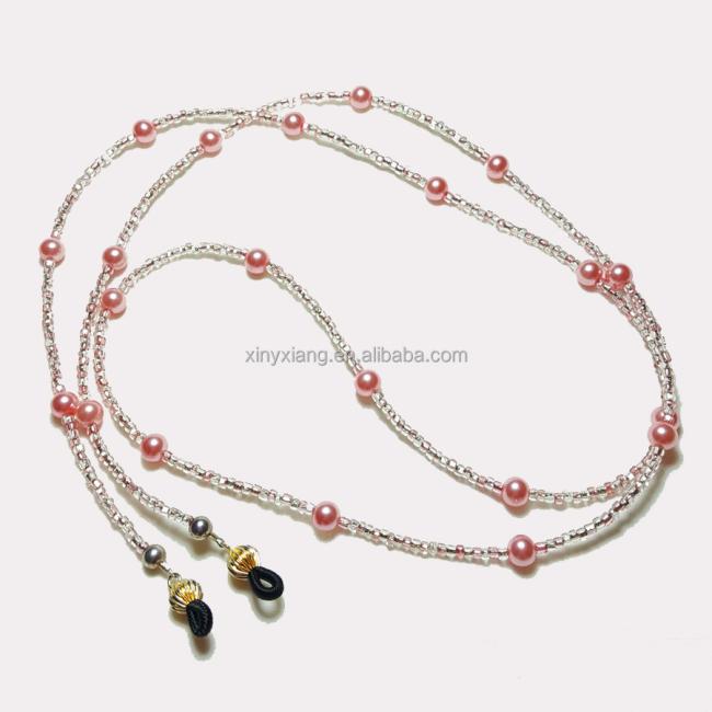 Factory Wholesale Beaded Lanyard for ID Badge or Eyeglasses, Multi Color Czech Glass Bead Lanyard Eyeglass ID & Badge Holder