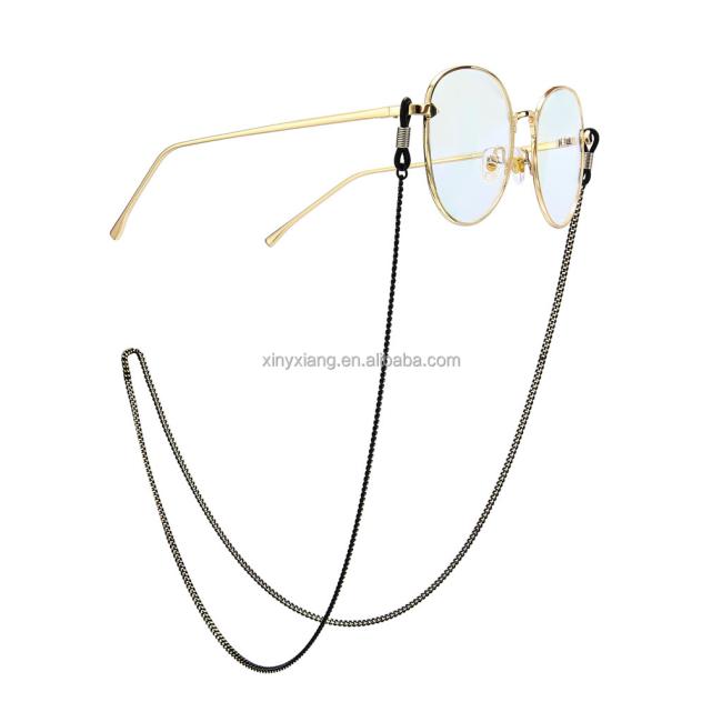 Factory Wholesale Metal Eyeglasses Chain Neck Cord Lanyard Reading Glasses Strap for Women, Metal Anti-slip Chains head Lanyards