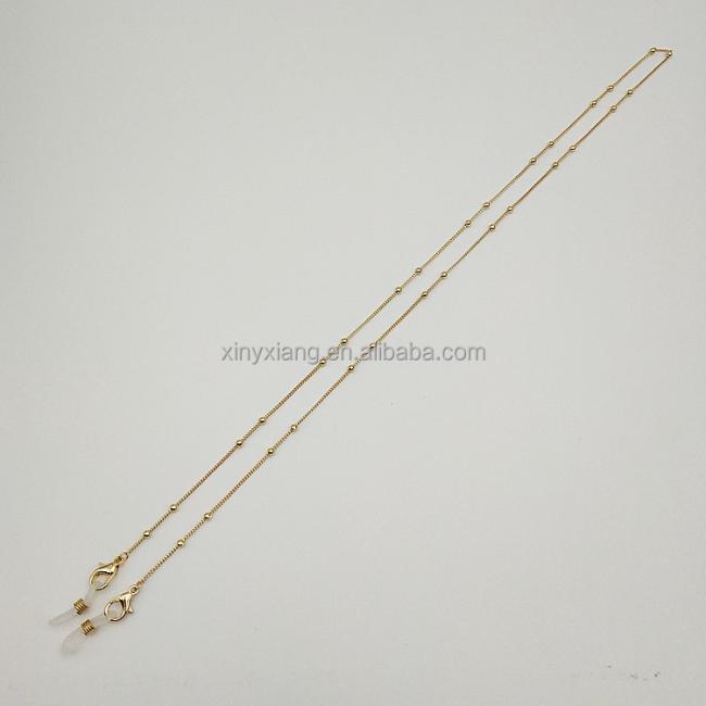 Factory Wholesale Metal Eyeglasses Chain Neck Cord Lanyard Reading Glasses Strap for Women, Metal Anti-slip Chains head Lanyards