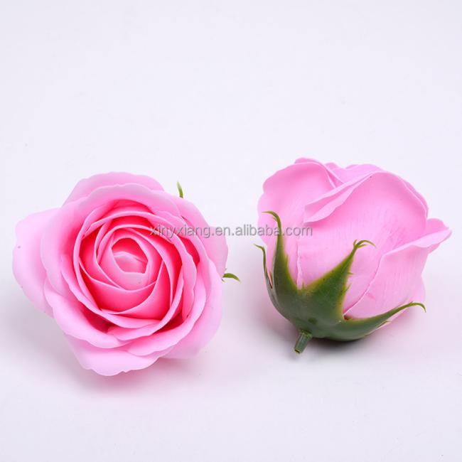Factory Wholesale Pretty Soap Rose Head Romantic Wedding Valentine's Day Gift Decoration Family Banquet Clip Artificial Flower