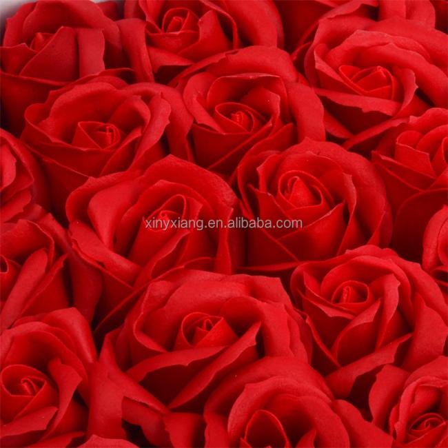 Factory Wholesale Pretty Soap Rose Head Romantic Wedding Valentine's Day Gift Decoration Family Banquet Clip Artificial Flower