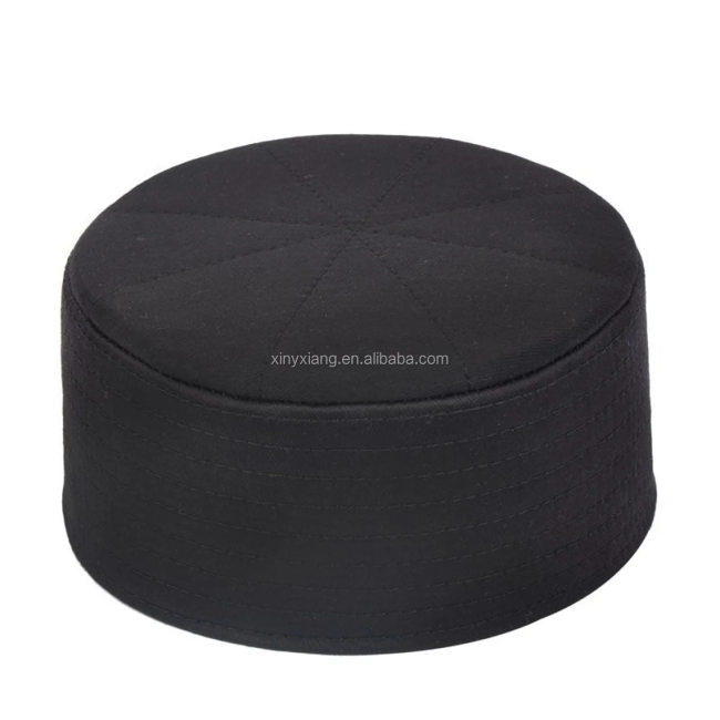 Factory Custom Mens Islamic Prayer Cap/Travel Style Foldable Prayer Hat/Muslim Men Kufi Mosque Head Wear/Kofi