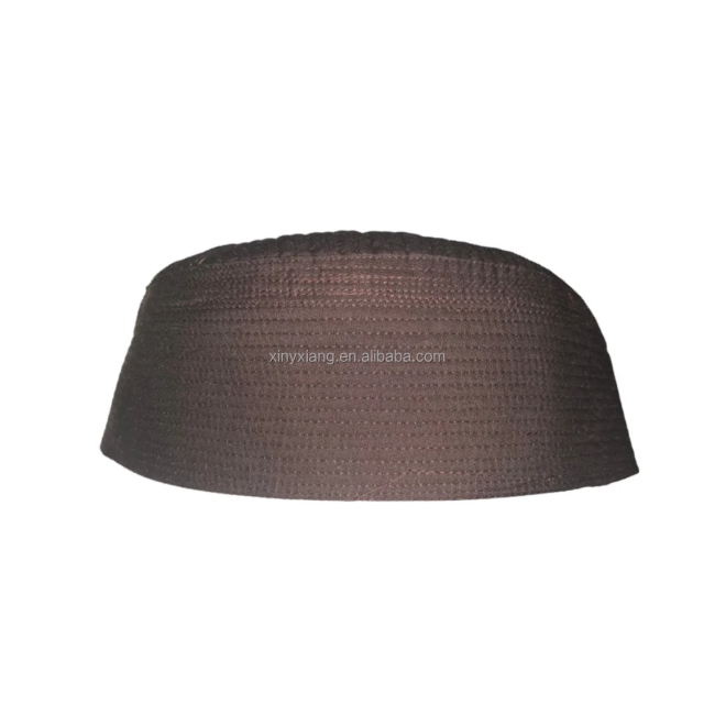 Factory Custom Mens Islamic Prayer Cap/Travel Style Foldable Prayer Hat/Muslim Men Kufi Mosque Head Wear/Kofi