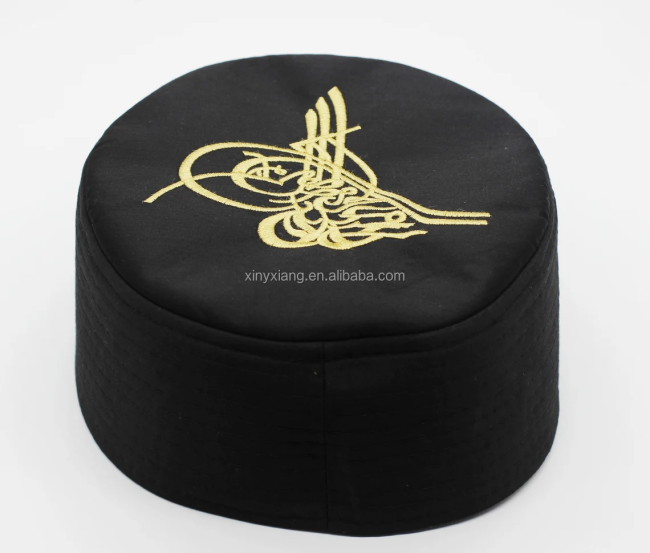 Factory Custom Mens Islamic Prayer Cap/Travel Style Foldable Prayer Hat/Muslim Men Kufi Mosque Head Wear/Kofi
