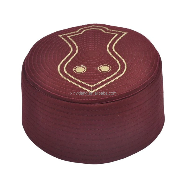 Factory Custom Mens Islamic Prayer Cap/Travel Style Foldable Prayer Hat/Muslim Men Kufi Mosque Head Wear/Kofi
