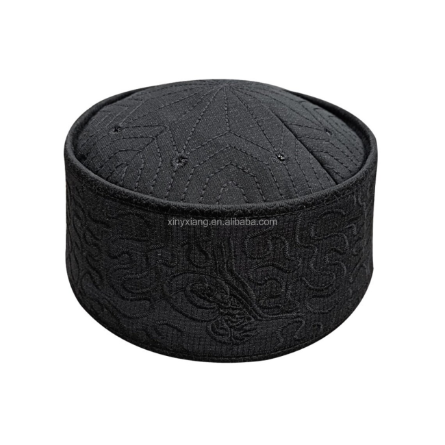 Factory Custom Mens Islamic Prayer Cap/Travel Style Foldable Prayer Hat/Muslim Men Kufi Mosque Head Wear/Kofi