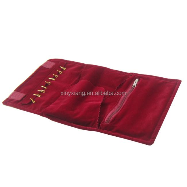 Factory Wholesale velvet jewelry roll, The Container Store Velvet Jewelry Rolls, Ring Necklaces Pendants Organizer Storage Bags