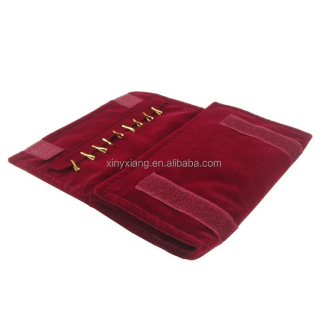 Factory Wholesale velvet jewelry roll, The Container Store Velvet Jewelry Rolls, Ring Necklaces Pendants Organizer Storage Bags
