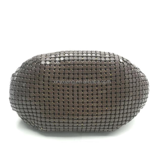 Factory Custom Vintage Metal Mesh Coin Purse Kiss Lock Clasp Buckle Coin Purse, Buckle Coin Purse Aluminum Metal Mesh Pouch