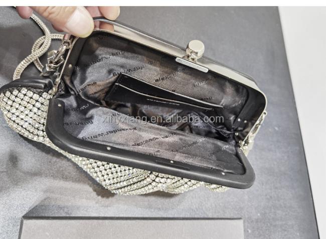 Factory Wholesale Elegant Rhinestone Evening Bag, Rhinestone-Embellished Handbag, Crystal Clutch Evening Bags