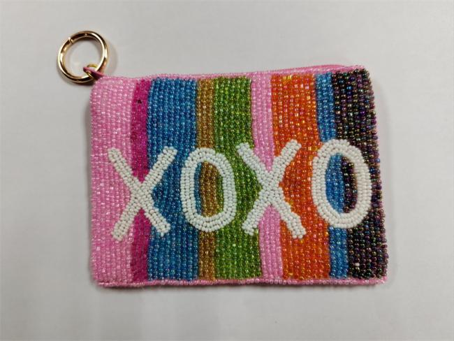 Factory custom Gold Hand Beaded Crazy Cute Cat Face Pouch, Women's Beaded Kitty Cat Coin Purse Double Sides Zip Closure