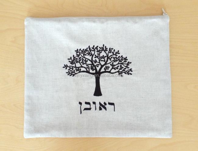 Factory Custom 3D Crystal crown canopy tefillin bag, Embroidered Velvet Tallit Bag, Faux leather tallit bag Judaica