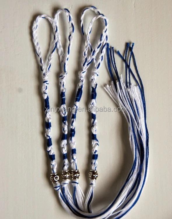 Factory Custom Judaism Tzitzits Bracelet, Israel Tzitzit Tassel Tzitzyiot Israeli Jewish Clothing Accessory Macrame Tzitziot