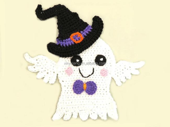 Factory Wholesale handmade crochet elephant applique/embellishment, knitted sew on patches, animal appliques