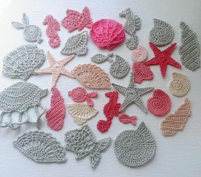 Factory Wholesale handmade crochet elephant applique/embellishment, knitted sew on patches, animal appliques