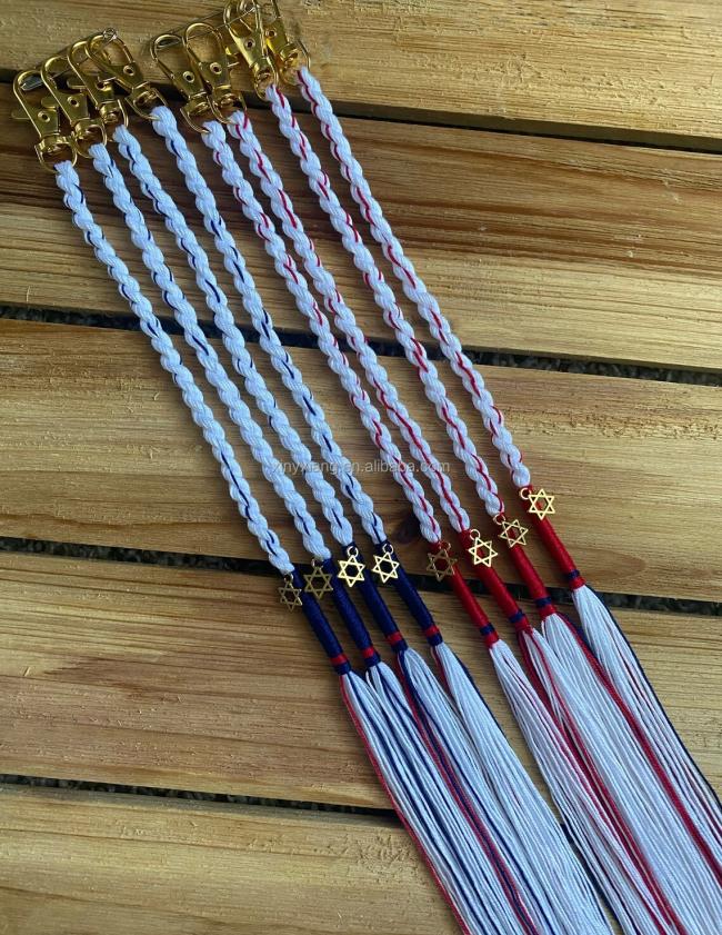 Factory Custom Twisted Tassels,Cotton Hebrew fringe Messianic,100% Cotton Handmade Jewish Tzitziyot Tzitzis Tassel