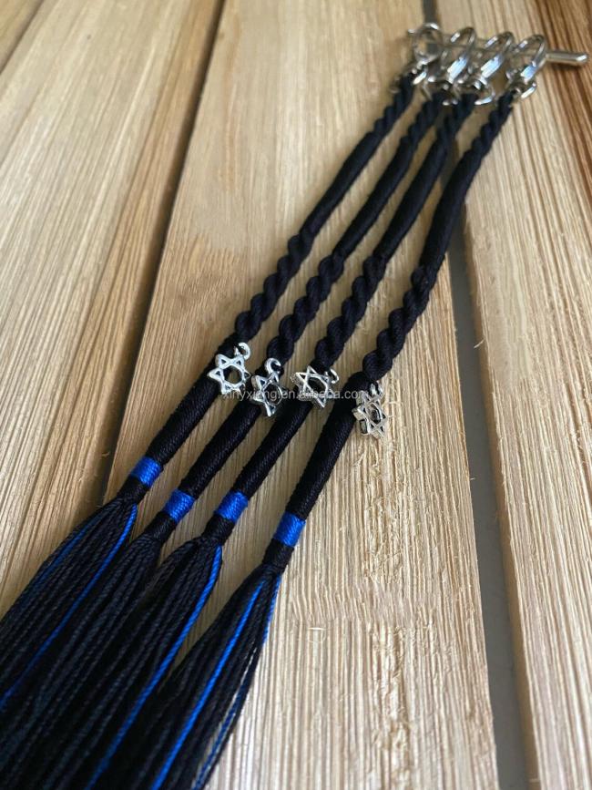 Factory Custom Twisted Tassels,Cotton Hebrew fringe Messianic,100% Cotton Handmade Jewish Tzitziyot Tzitzis Tassel