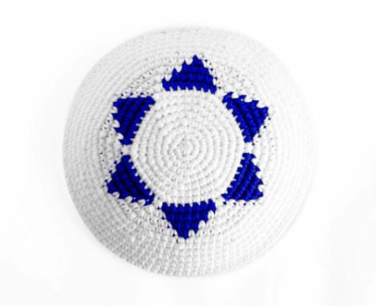 Quality Factory Custom Hand Knitted Yarmulke, Knitted Kippah Hat, Cotton string knitted kippot Jewish Yarmulke Kippah Kippot skull Caps for sale