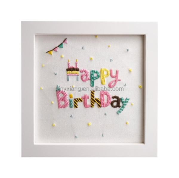 Quality Factory Wholesale Embroidery kit DIY kit Hand embroidery Circle of Happy Birthday, Charming DIY Embroidery Kits for Beginners for sale
