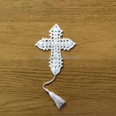 China Factory Wholesale Crocheted Cross Bookmarks, Cross Bookmarks In Thread Crochet,Religious gifts,Hand knitted cartoon bookmark for sale