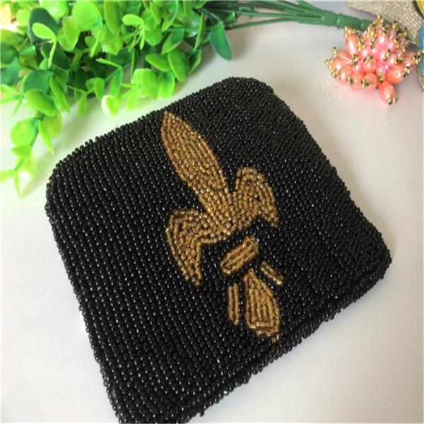 Quality Factory direct sales of new fashion bead embroidered wallet card bag passport for sale
