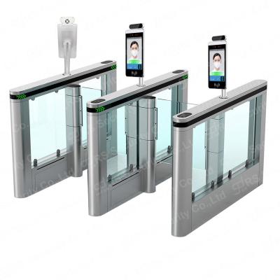 China Face Recognize Swing Turnstile Gate Bi Direction Rock Bottom With LED Light for sale