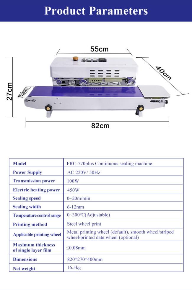 CSM-770PLUS side view showing conveyor belt