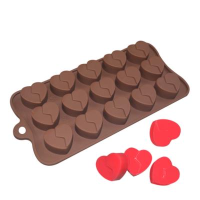 China LFGB Custom Chocolate Molds Heart Shaped Mousse Cake Silicone Mold for sale