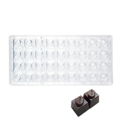 China Cube Shape Custom Chocolate Molds DIY PS 3D Silicone Chocolate Molds for sale
