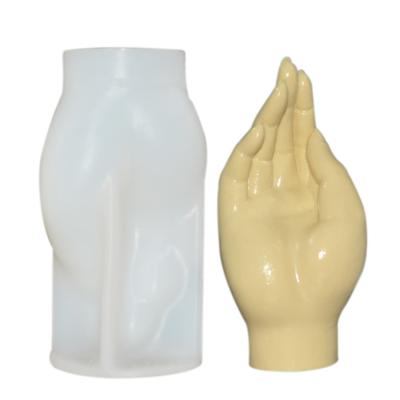 China Food Grade Custom Silicone Candle Mold Finger Shape For Candles Making for sale