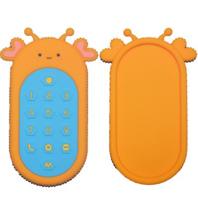 China MHC Silicone Remote Teether Baby Silicone Teether Toy TV Remote Control Design Te koop