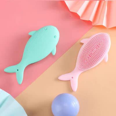China MHC Silicone Bath Brush Set Body Baby Bath Products Cute Facial Cleansing Hair Back Scrubber For Shower à venda