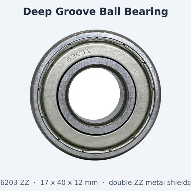 6203-ZZ double metal shielded deep groove ball bearing