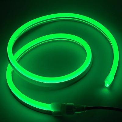 China Christmas Dimmable 7W 80LEDs/M Green 12v Led Neon Rope Light for sale