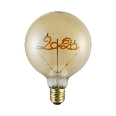 China Round Spherical 630LM E27 2400K Edison G125 LED Filament Bulb for sale