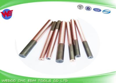 China Custom Length EDM Threading Electrodes M6 Tungsten Copper With 1 Mm Dia Hole for sale