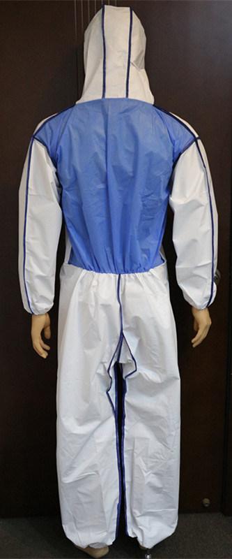 Safety Coverall Micro-Porous Combines SMS Type 5 6 Coverall