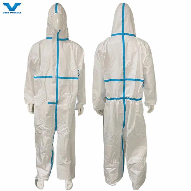 Disposable Taped Coveralls with Sealed Seam