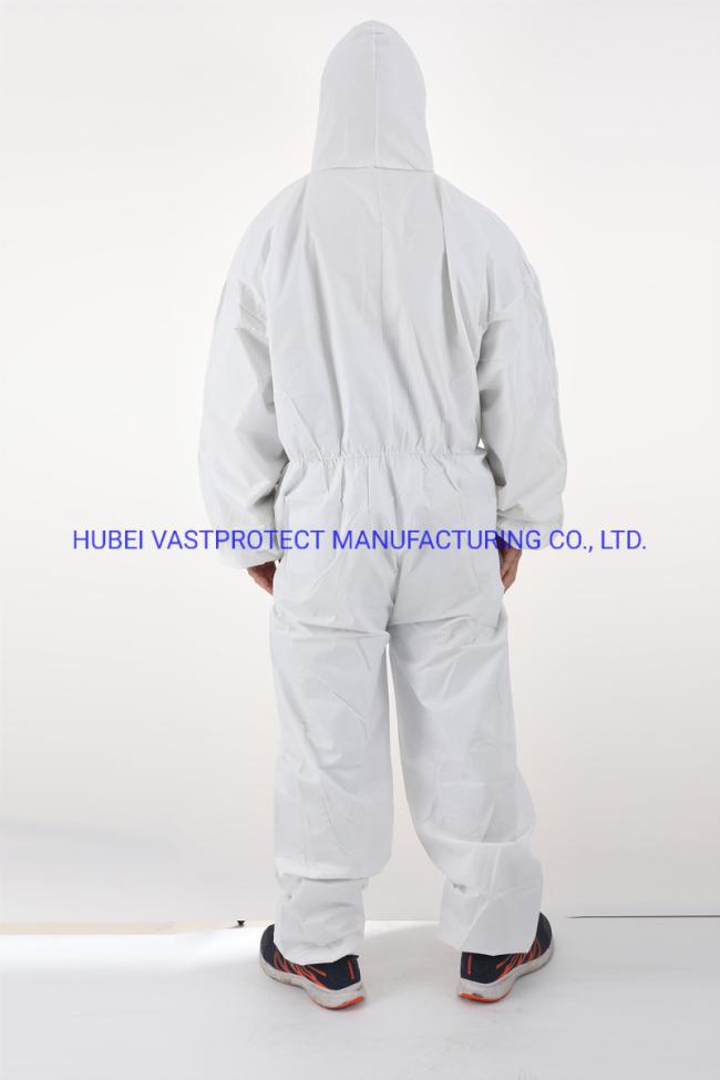 Type 5 6 Cat 3 SMS Microporous Disposable Protective Clothing for Asbestos Removal