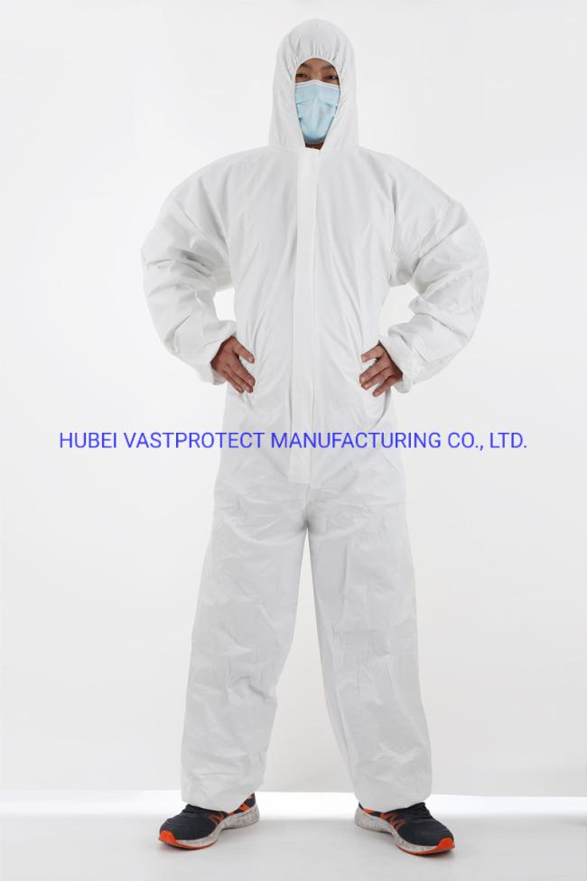 Type 5 6 Cat 3 SMS Microporous Disposable Protective Clothing for Asbestos Removal