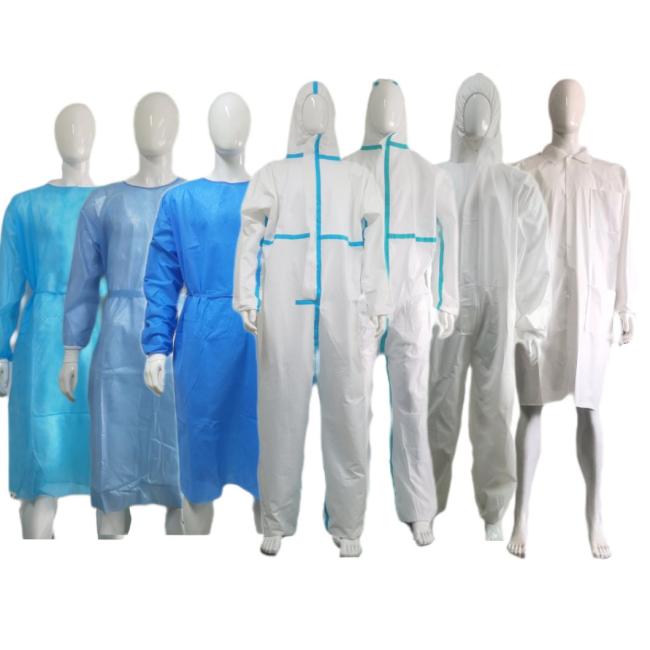 OEM Waterproof Protective Isolation SMS Nonwoven Coverall with Stick Strip with CE Standard