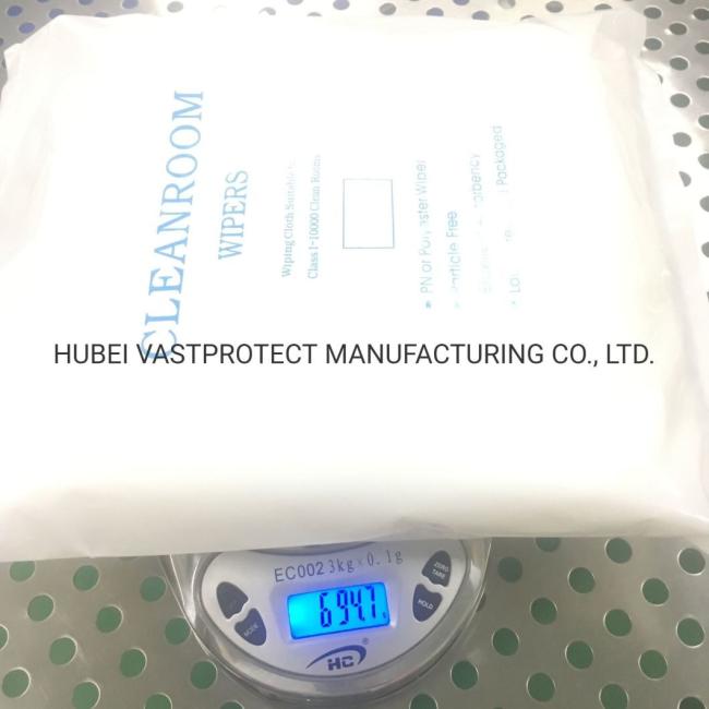White ESD Lint Free 100% Polyester Microfiber Cleanroom Wipers