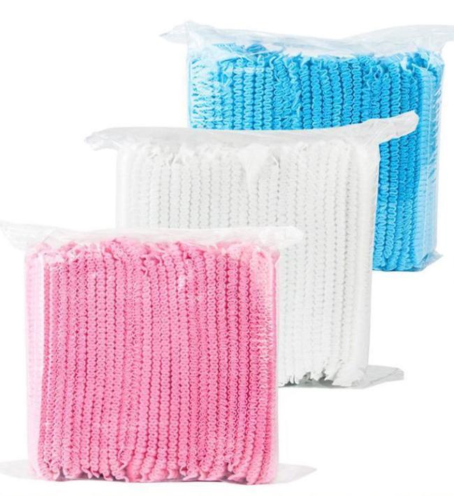 18" 21" 10GSM 12GSM White Blue Pink Red Green Purple Black Disposable Nonwoven PP Single Double Elastic Clip Strip Bouffant Hairnet Mob Cap