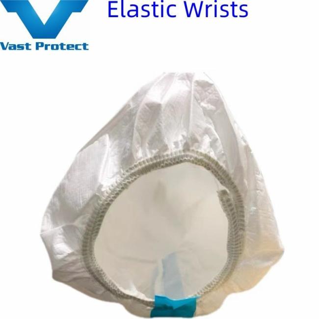 Light Disposable White Blue Sealed Seam Microporous Coat Without Boots-Cover