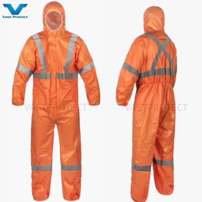 Manufacturer Reflective Coverall Disposable Bi Color Disposable Industrial Coveralls