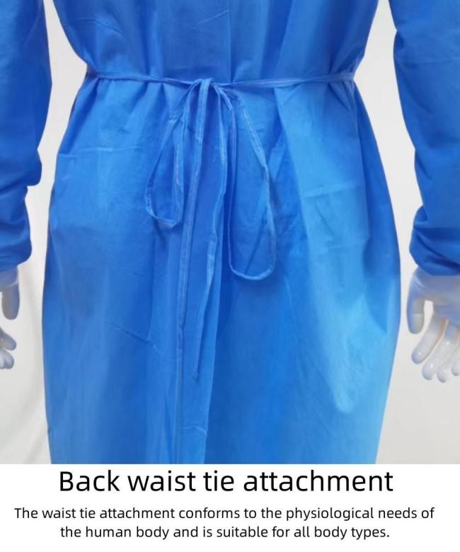 Disposable Gown SMS Non-Woven Fabric Antistatic Waterproof Factory Isolation Gown