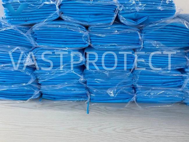OEM Level3 USA Market Blue/Green/Pink Nonwoven Protective Isolation Gowns